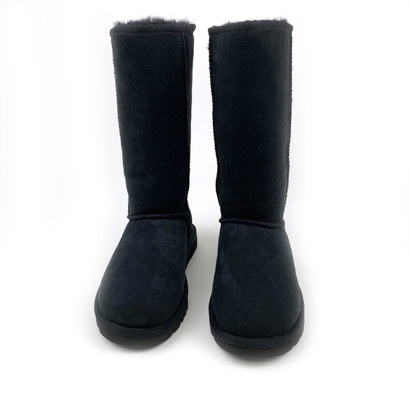 UGG Classic Tall Black Sheepskin Boots AUTHENTIC! - Picture 4 of 8